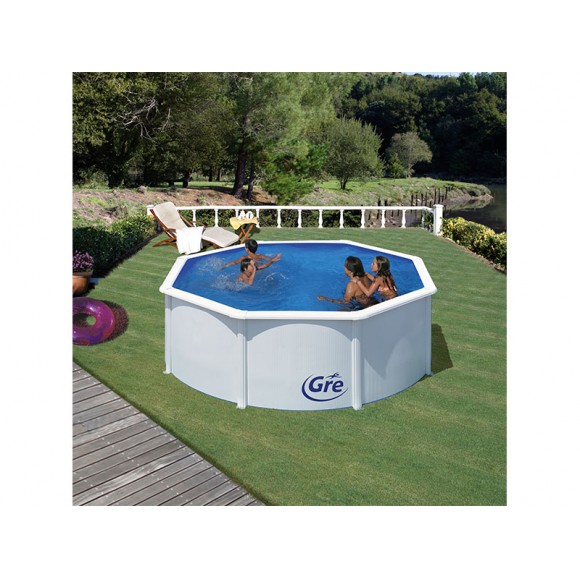 Piscina De A�o Redonda 300X120CM Com Filtro AQUALO