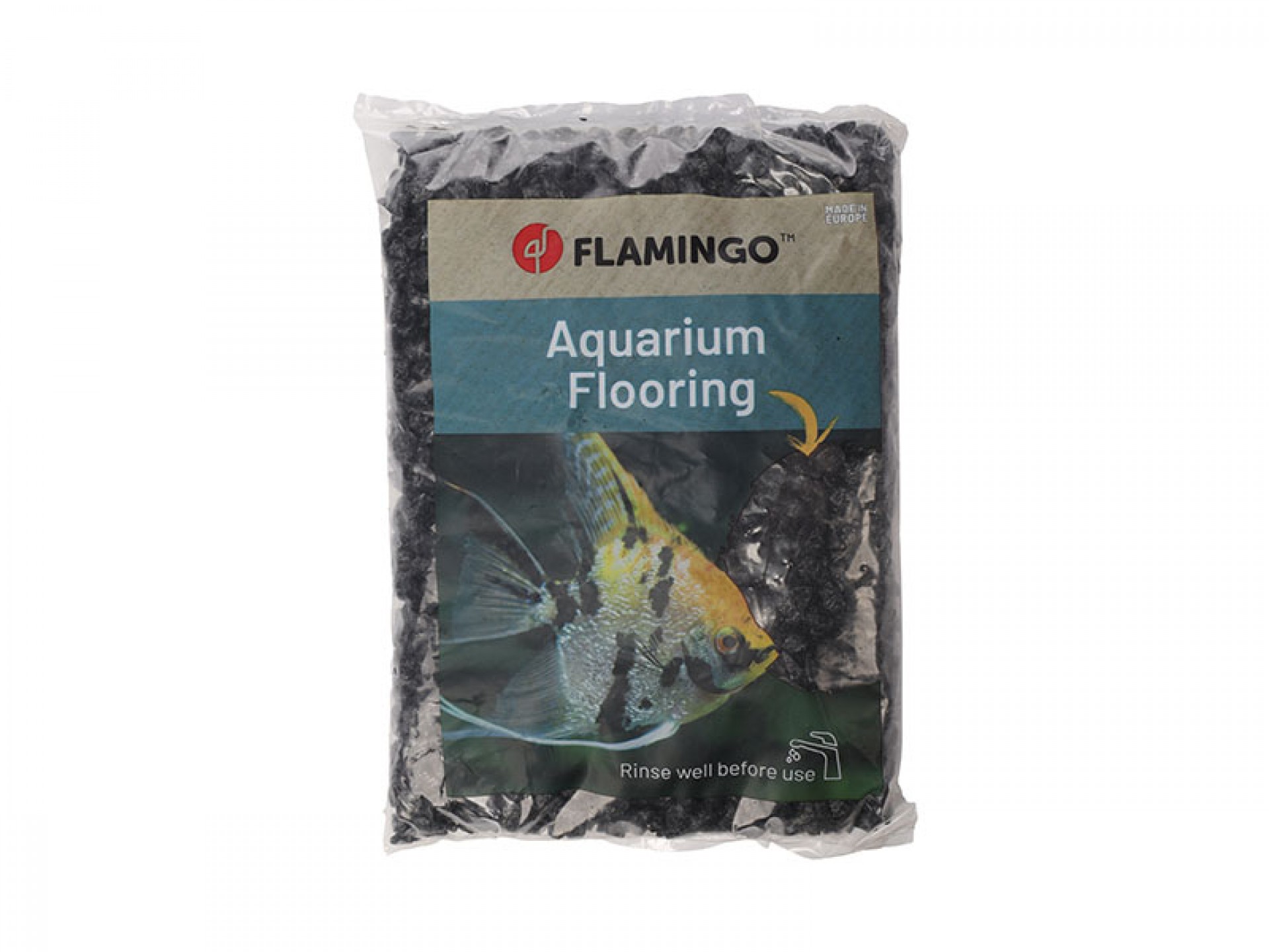 Areão Aquário Preto Brilhante 1Kg FLAMINGO