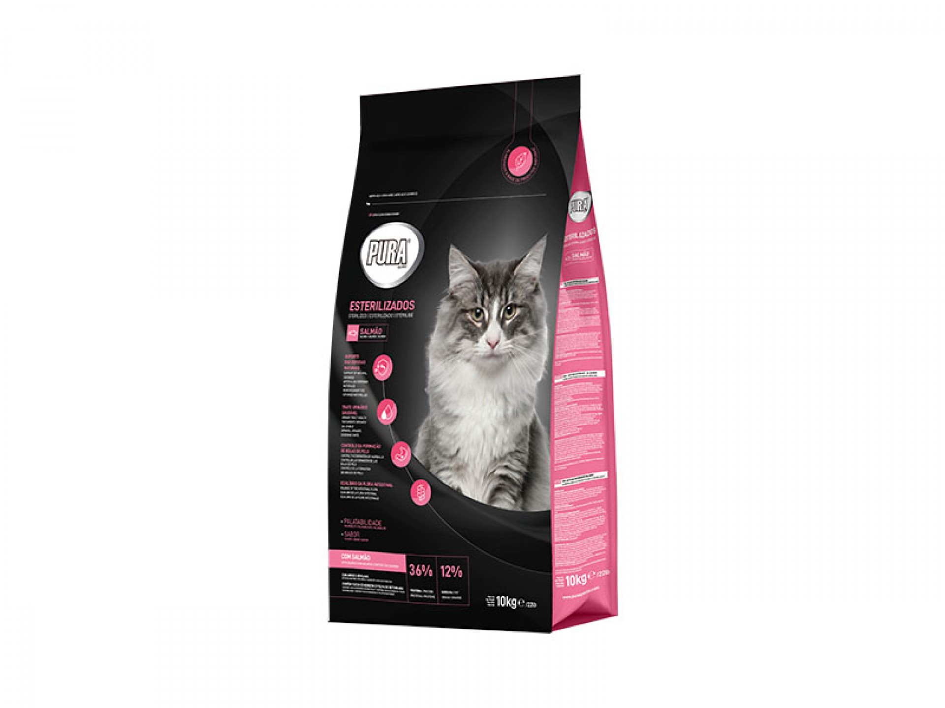 Alimento Seco Gato Esterilizado Salmão 10 KG PURA SPECIAL