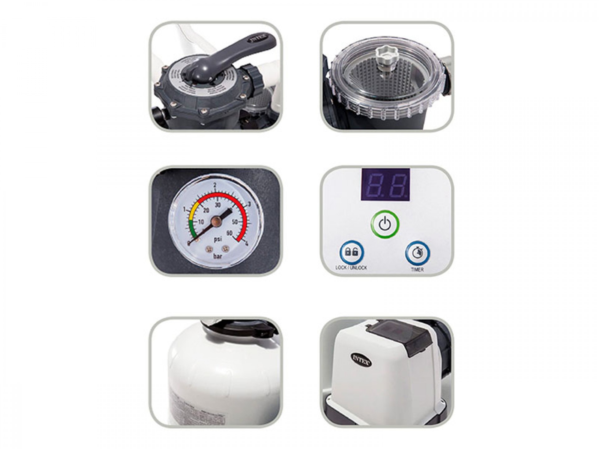 Filtro De Areia 7.900 l/h SX2100 INTEX