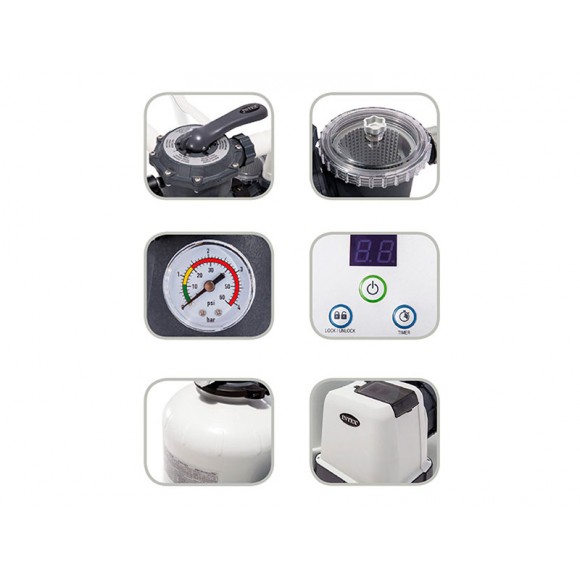 Filtro De Areia 7.900 l/h SX2100 INTEX