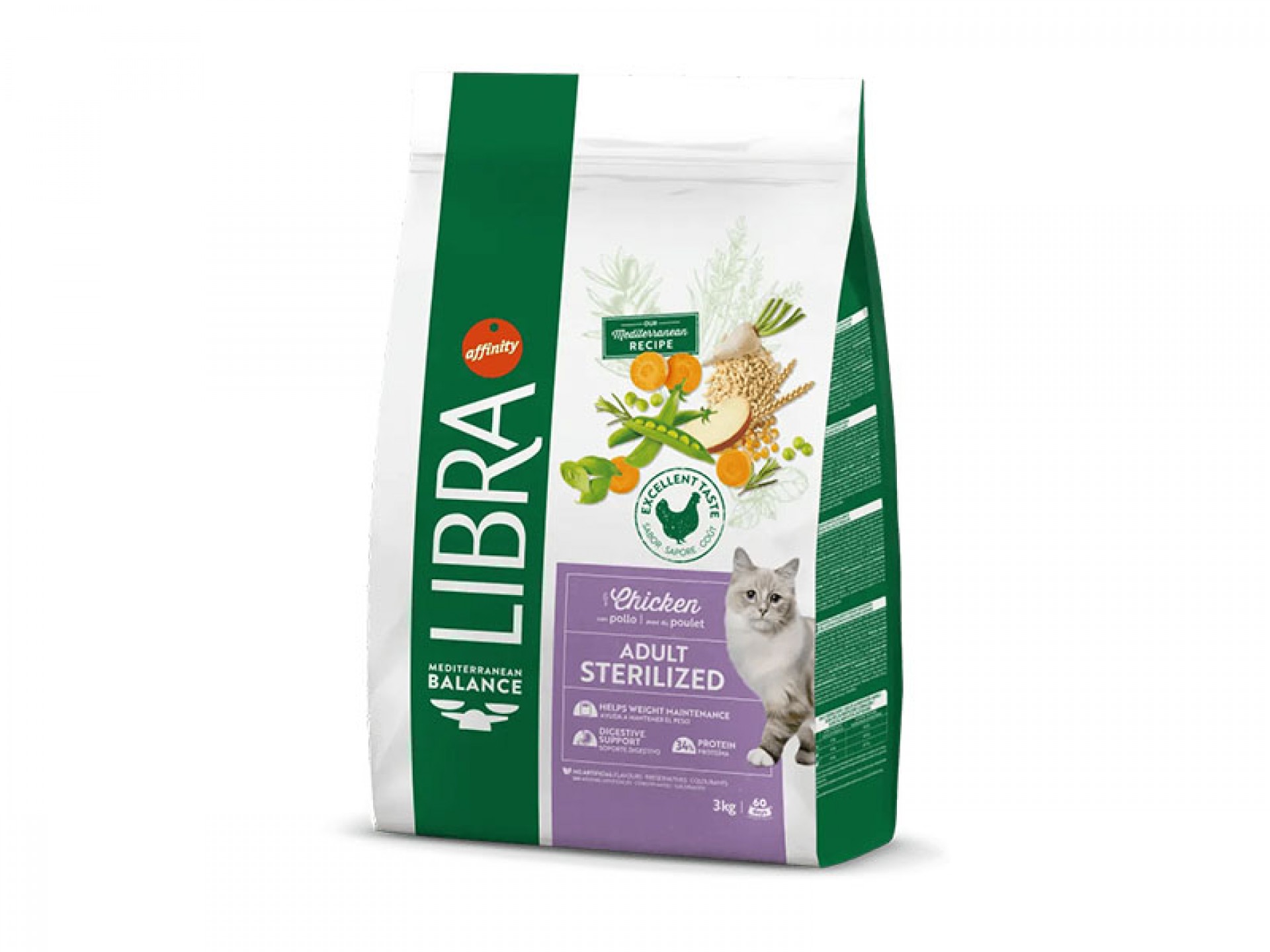 ALIMENTO SECO GATO ADULTO ESTERILIZADO FRANGO 3 KG