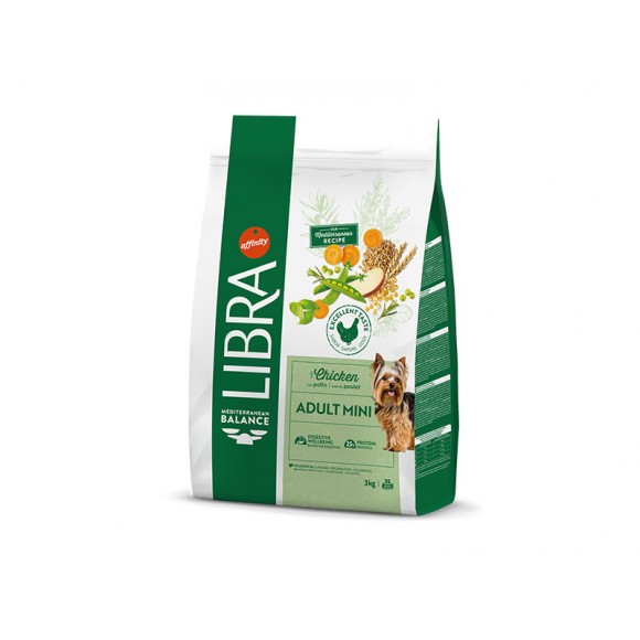 Alimento Seco C�o Adulto Mini Frango 3 KG LIBRA