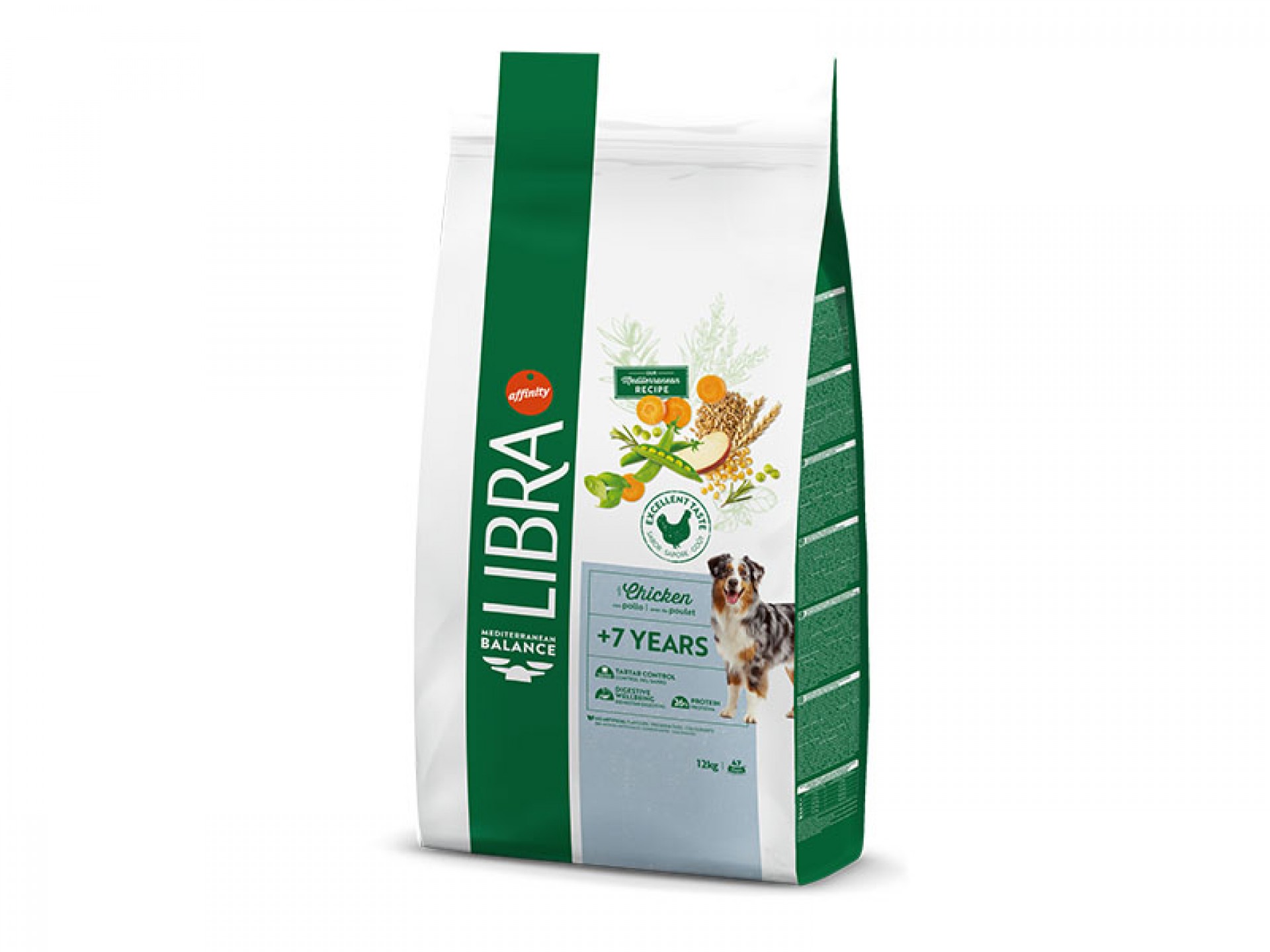 Alimento Seco Cão Sénior +7 Frango 12 KG LIBRA