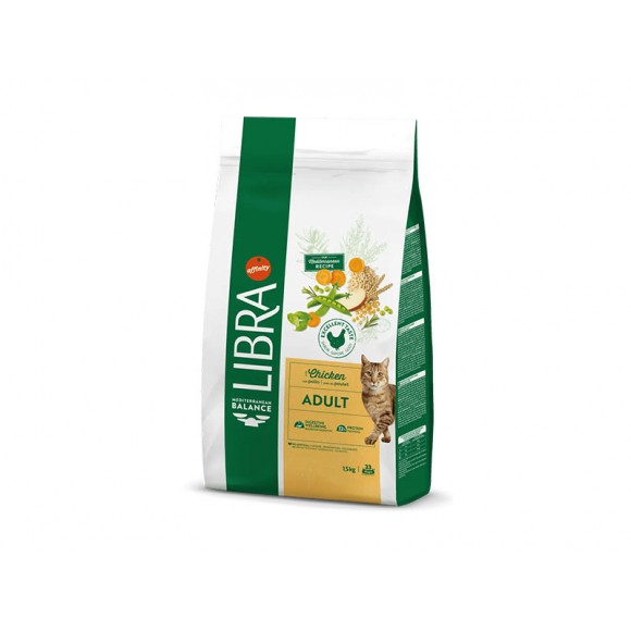 Alimento Seco Para Gato Adulto Frango 1,5 KG LIBRA