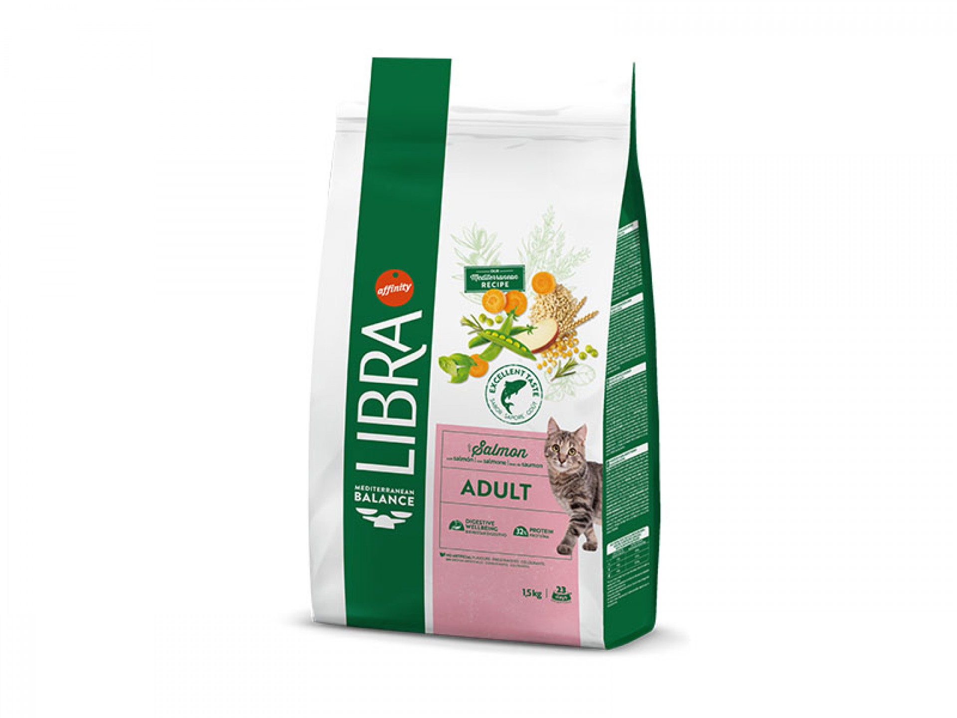 Alimento Seco Para Gato Adulto Salmão 1,5 KG LIBRA