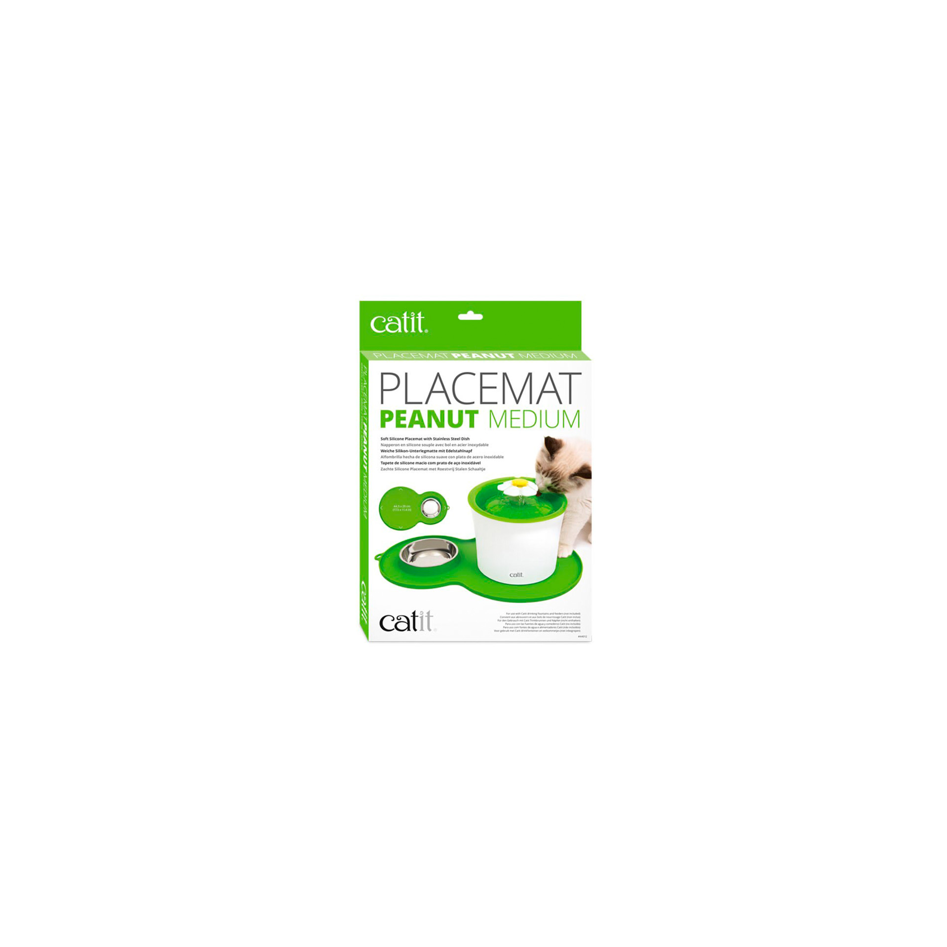 Tapete+Comedouro Para Fonte Flower Verde CATIT