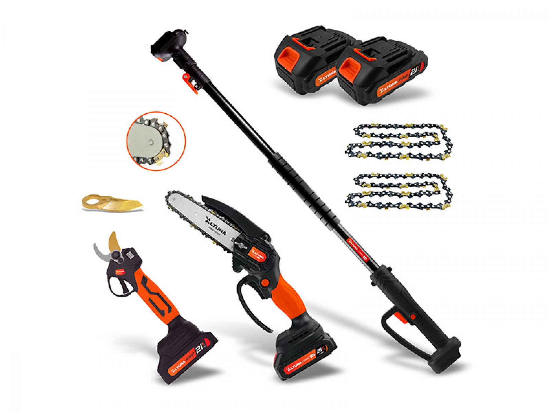 Kit Tesoura + Motoserra + Lanca A Bateria AFKIT ALTUNA