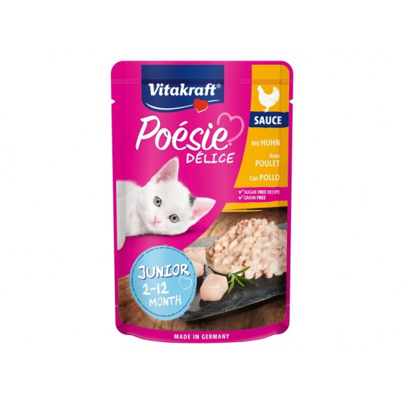 Alimento H�mido Para Gatinho Frango 85 G POESIE