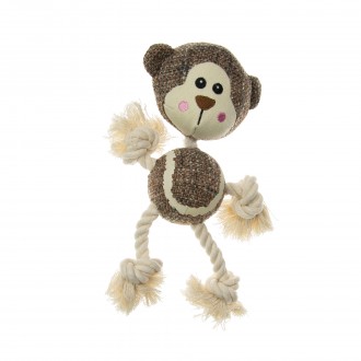 BRINQUEDO PARA CO CORDA COM BOLA MACACO 25CM
