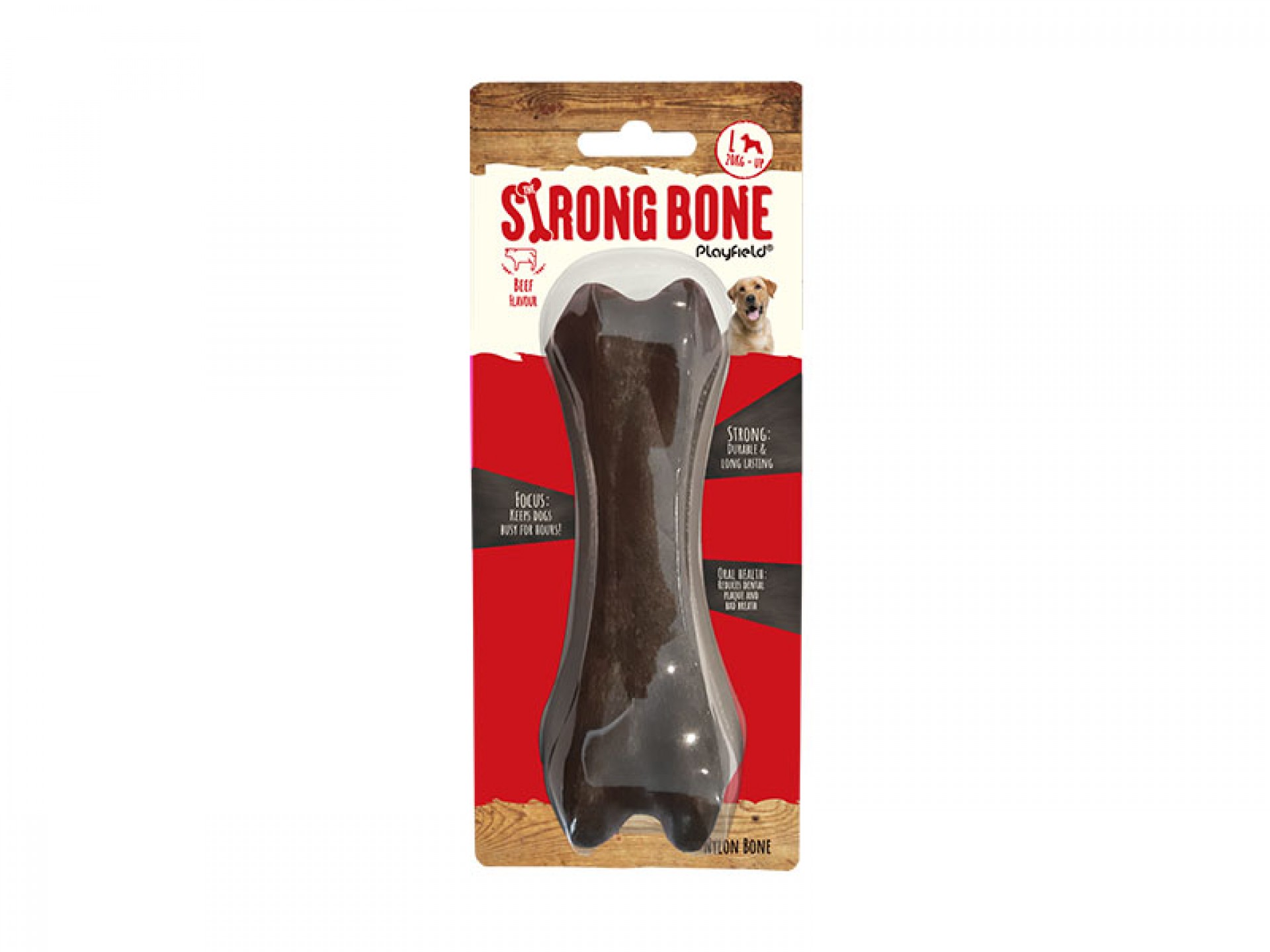 Brinquedo Para Cão Strongbone Beef 18,5CM PLAYFIEL