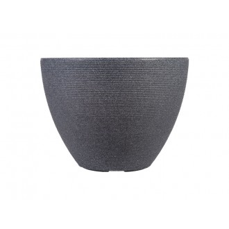 Vaso Valencia Preto 40X30CM STRATA