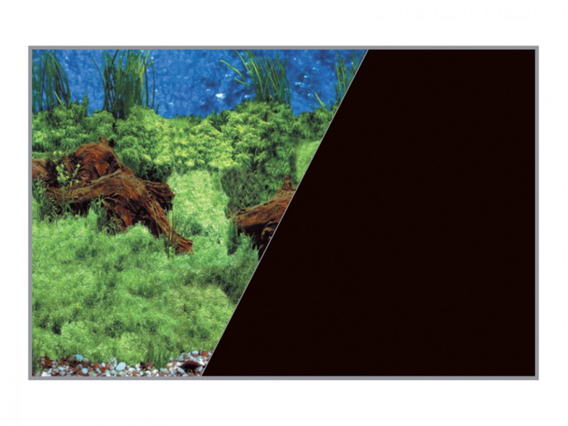 FOTOFUNDO DUPLO PARA AQUÁRIO PLANTAS E NEGRO 30X40 CM