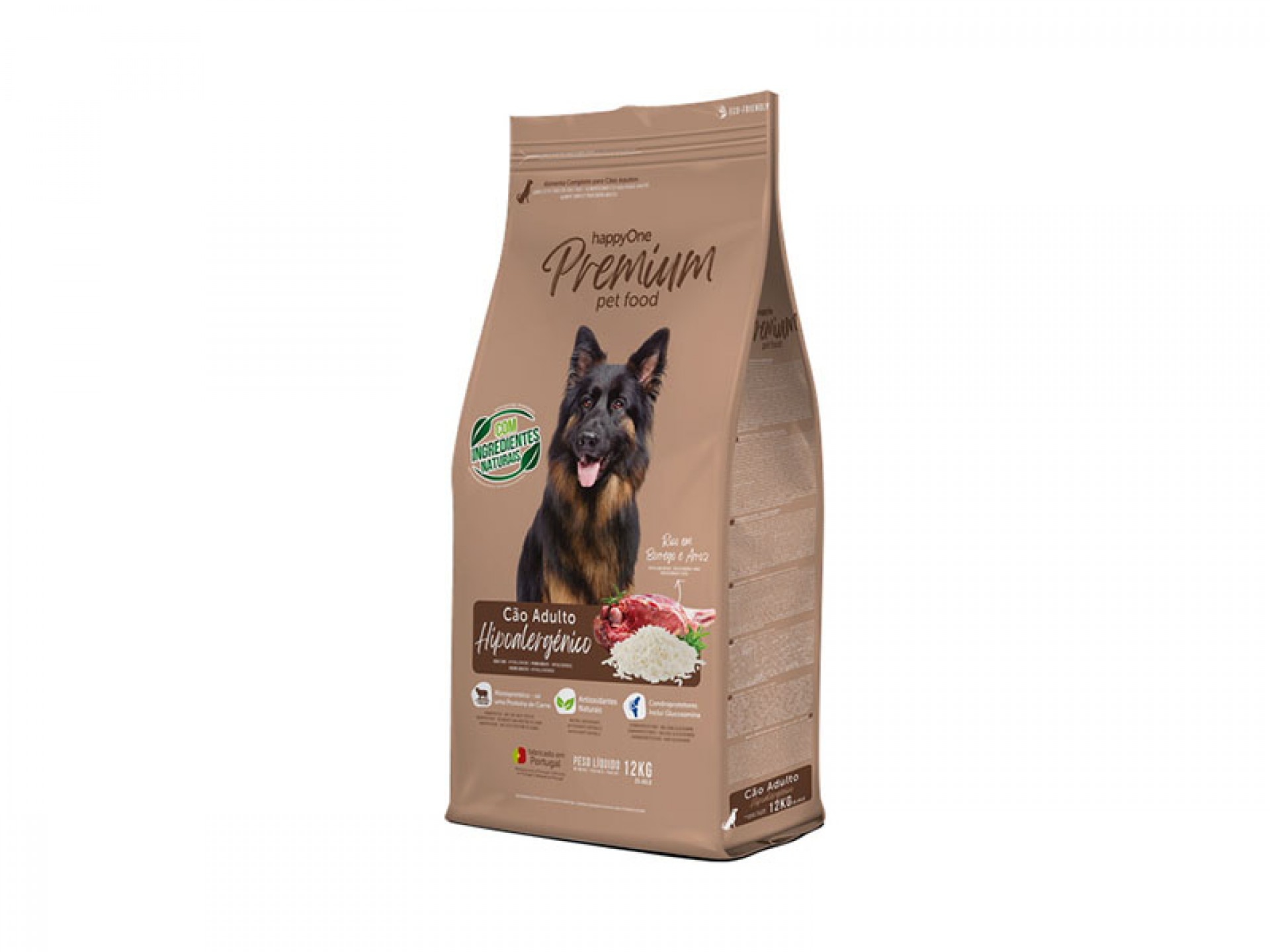 Alo Seco Cão Hipoalergénica 12 KG HAPPYONE PREMIUM