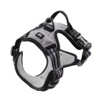 Peitoral Para C�o Com Pega E Argola Frontal Cinza M FERPLAST