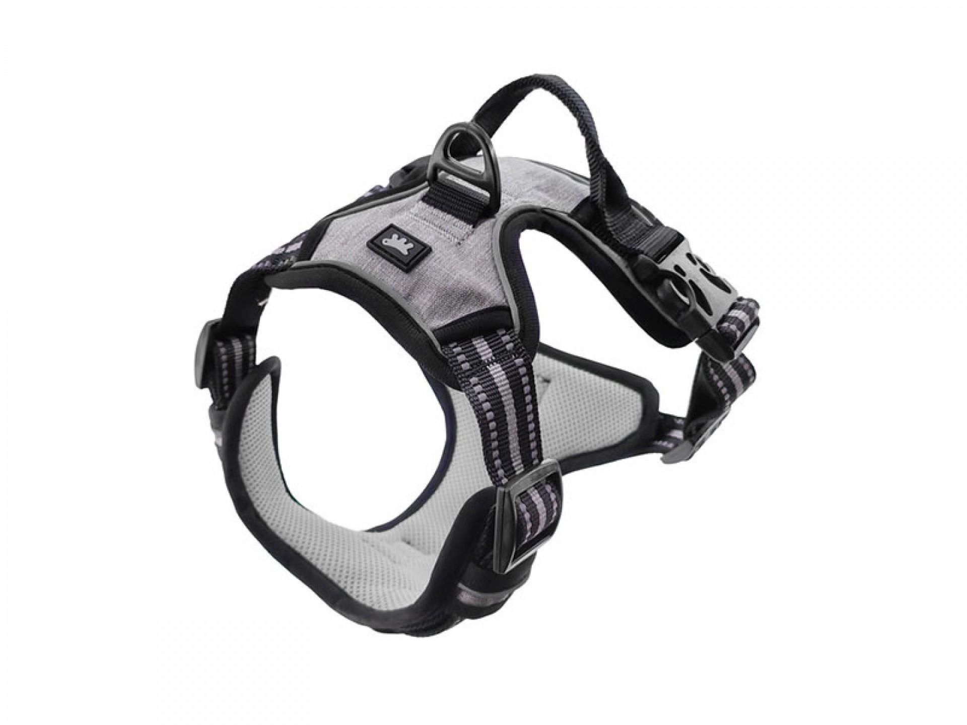 Peitoral Para Cão Com Pega E Argola Frontal Cinza L FERPLAST