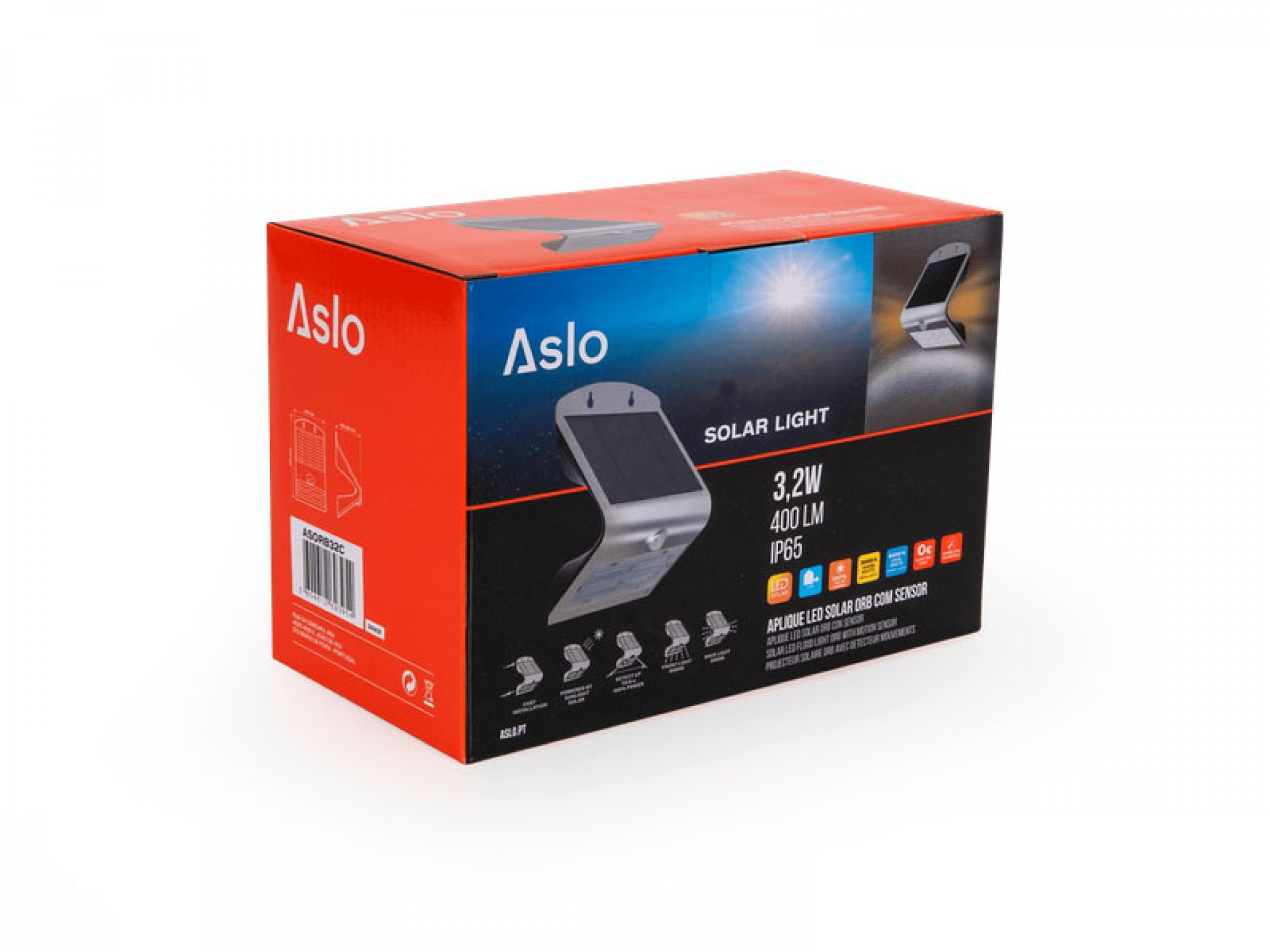 Alpique LED Solar De Parede Cinza Com Detector De Movimentos