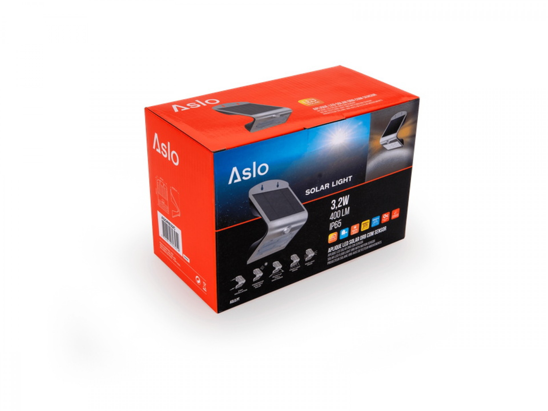 Alpique LED Solar De Parede Cinza Com Detector De Movimentos