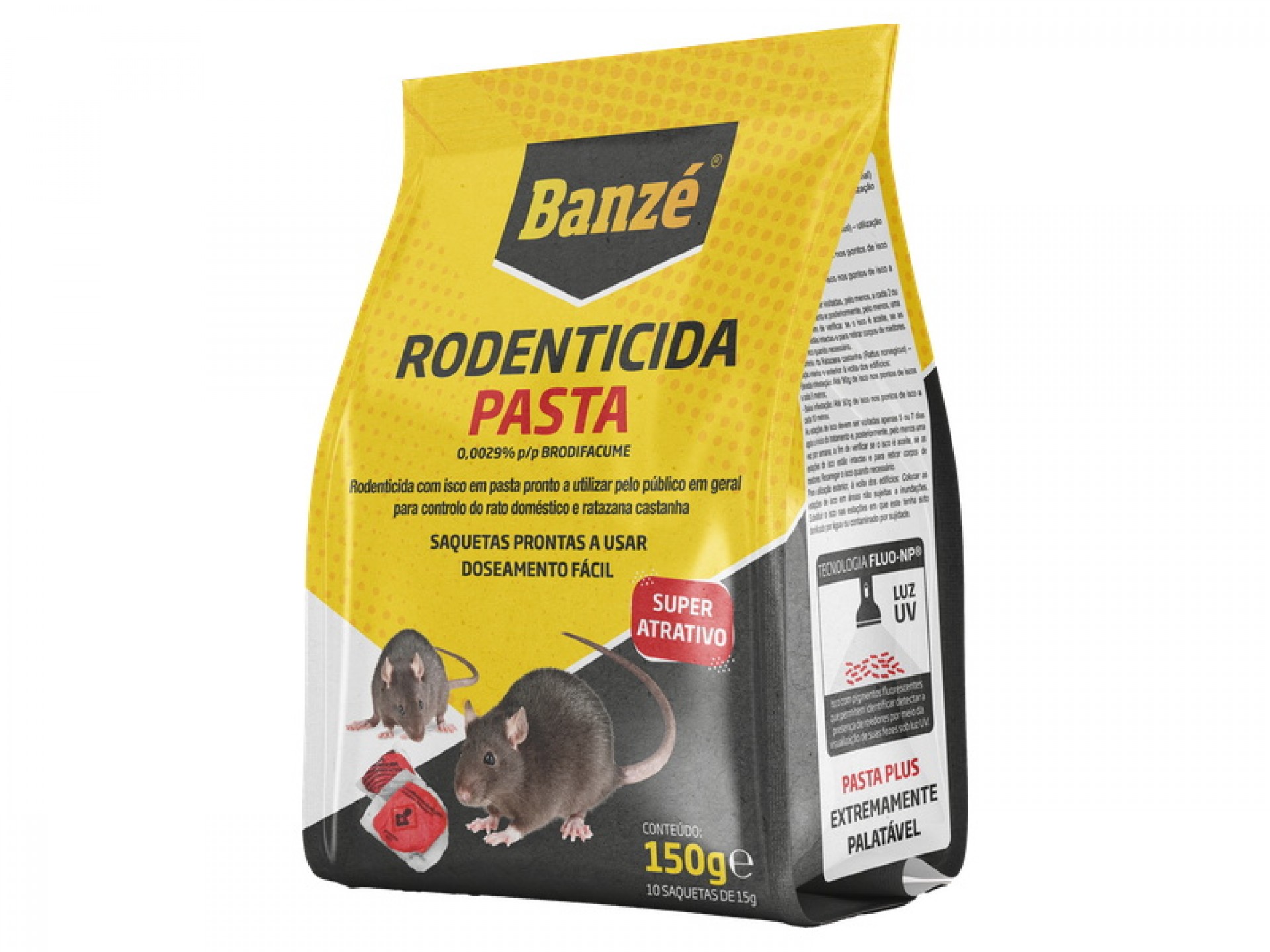 RATICIDA PASTA BRODIFACUME PLUS FLUO 150 GR BANZÉ