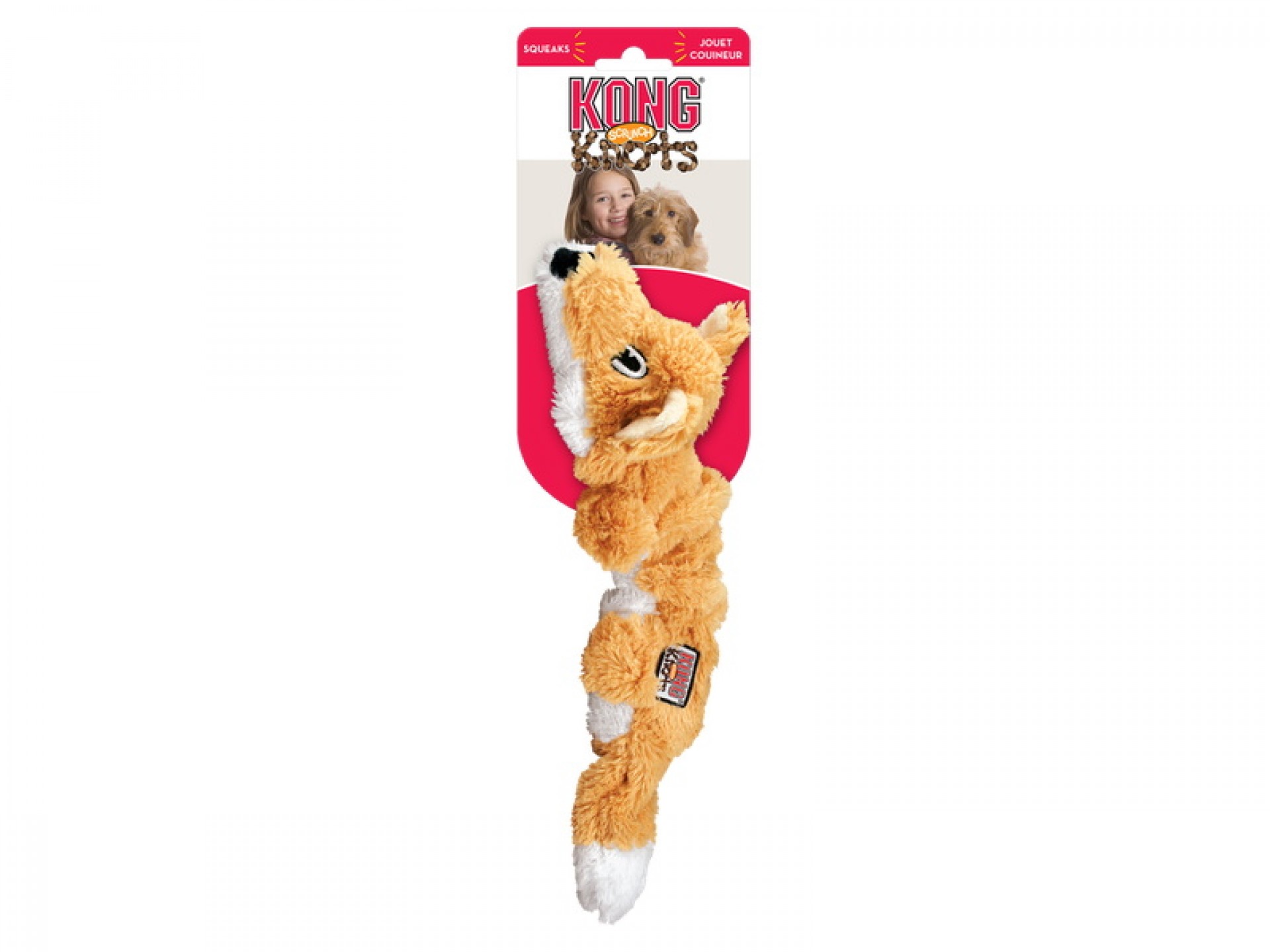 Brinquedo Para Cão Scrunch Raposa Nós S/M KONG