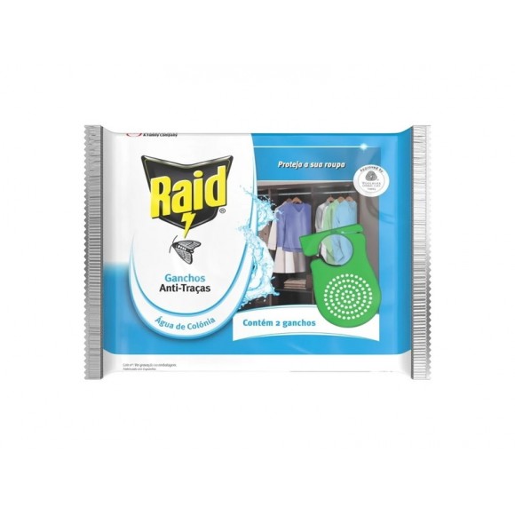 Anti-Traças Ganchos Aroma Colónia – 2 Unidades RAID Anti-Traças Ganchos Aroma Colónia – 2 Unidades RAID