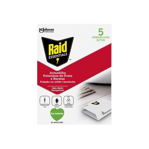 Armadilhas Para Baratas Essentials – Pack 5 Unidades RAID Armadilhas Para Baratas Essentials – Pack 5 Unidades RAID
