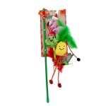 BRINQUEDO CANA PARA GATO COM 3 BONECOS NATAL�CIOS