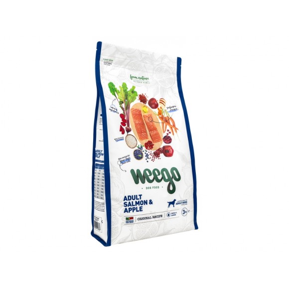 Alimento Seco Para C�o Salm�o E Ma�� 3 KG WEEGO