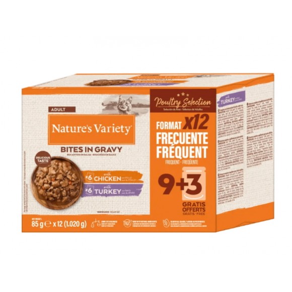 ALIMENTO GATO PEDA�OS MOLHO  FRANGO E PER� 12X85 G