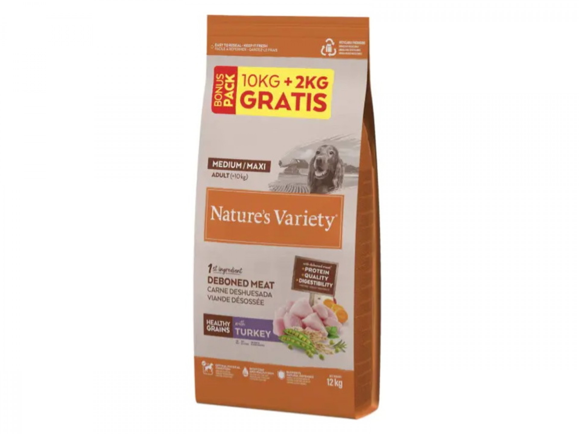 ALIMENTO SECO PARA CÃO MÉDIO NO GRAIN PERÚ 12 KG