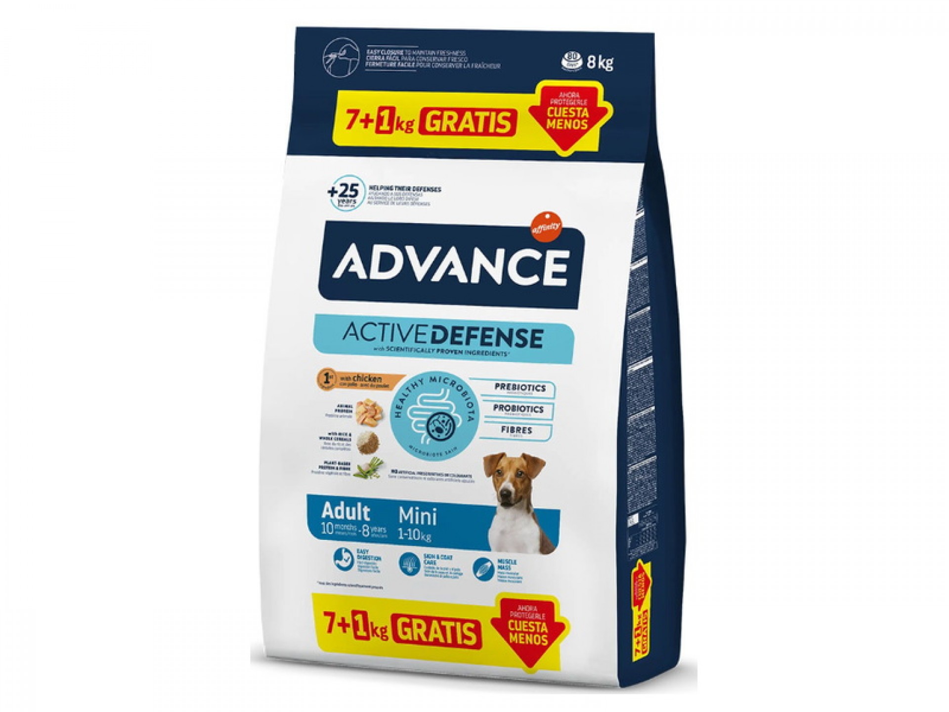 ALIMENTO SECO PARA CÃO MINI AD FRANGO E ARROZ 8 KG