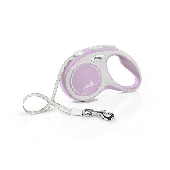 Trela Para C�o Extens�vel Comfort Rosa 5M S FLEXI