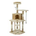 Arranhador Gin�sio Para Gato Mult Com Cama Bege BEST QUALITY