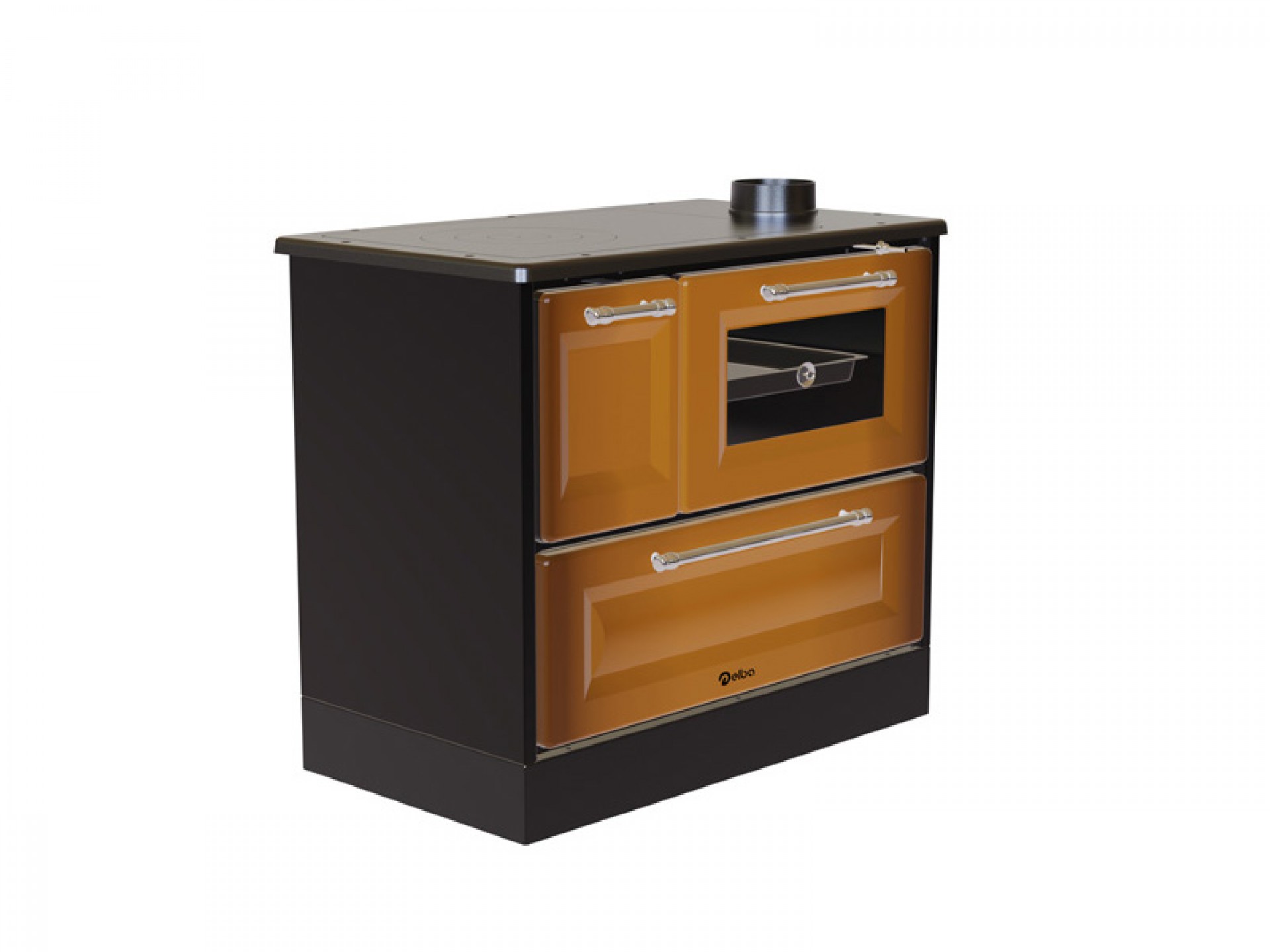 Fogão O Lenha California 7,7Kw Caramelo