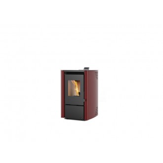 Salamandra Pellets First 6Kw Bordeaux A+ Ecodesign Redpod