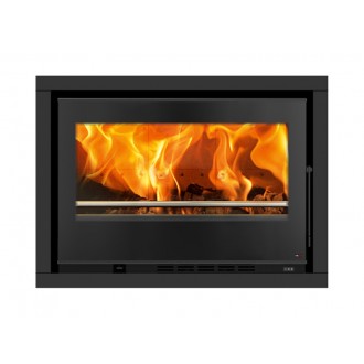 Recuperador Lenha Vidago 80 10,6W Pt Vidro A+ Eco Redpod