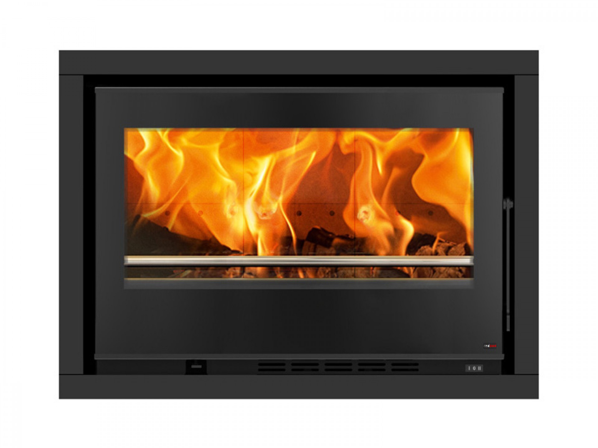 Recuperador Lenha Vidago 80 10,6W Pt Vidro A+ Eco Redpod