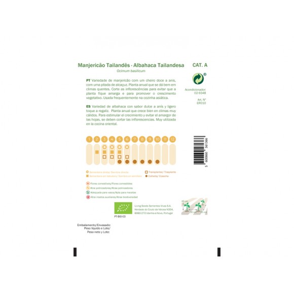 Manjeric�o da Tail�ndia 2 G SEMENTES VIVAS