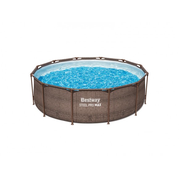 Conj Piscina Redonda Steel Pro Max Cinzenta 366X76CM Bestway Conj Piscina Redonda Steel Pro Max Cinzenta 366X76CM Bestway