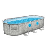 CJ Piscina Oval Steel Pro Max Cinzenta 549X274X122CM Bestway CJ Piscina Oval Steel Pro Max Cinzenta 549X274X122CM Bestway