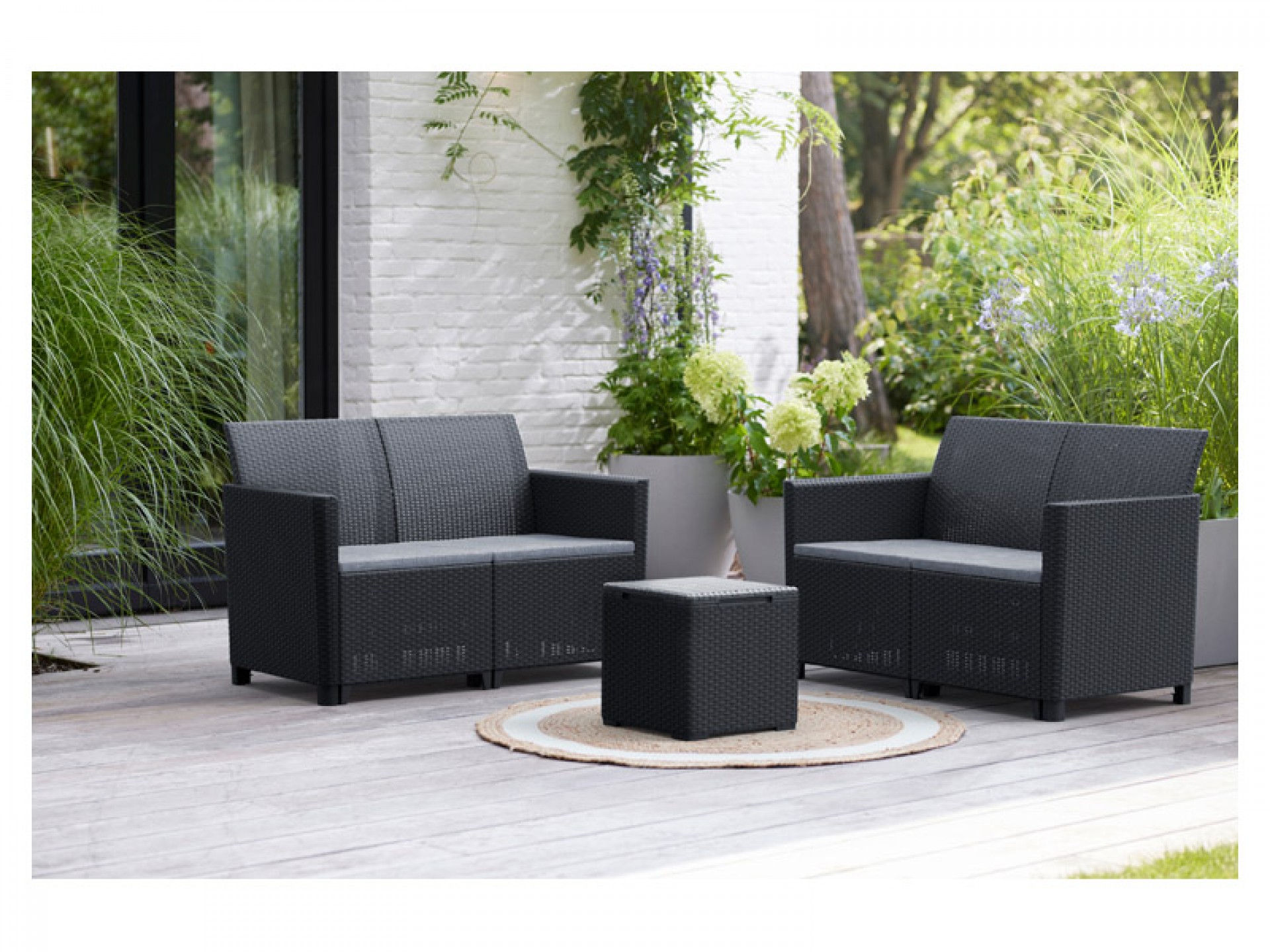 Conjunto Marie Lounge 4 Pessoas Preto KETTER
