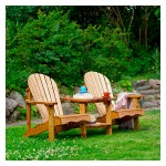 Cadeira De Jardim De Madeira ADIRONDACK 172X95X92CM 2Pessoas