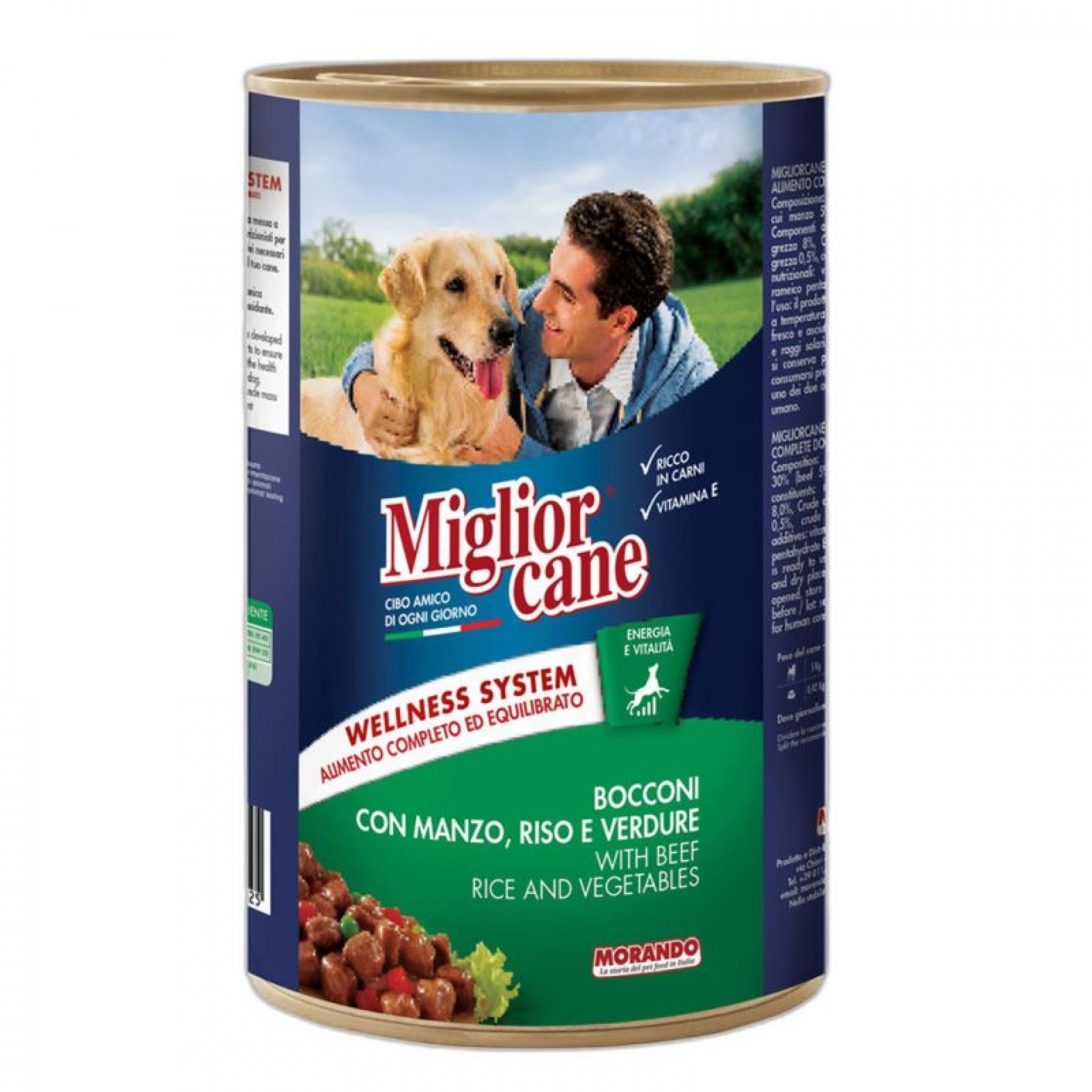 Al Húm Cão Pedaçs Vac/Arroz/Veg 1250 G MIGLIORCANE