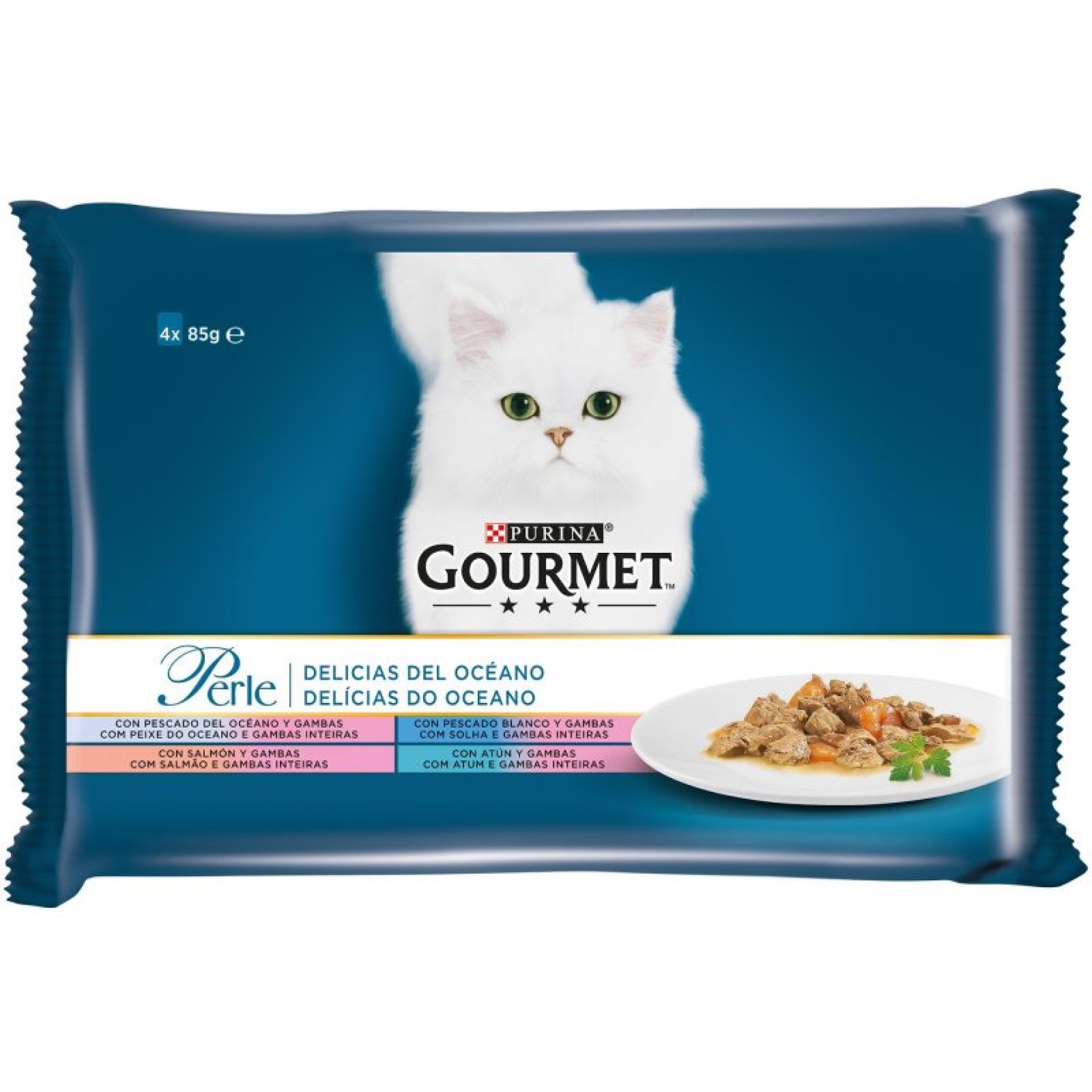 Alimento Húmido Gato Ssea 4X85 G GOURMET PERLE