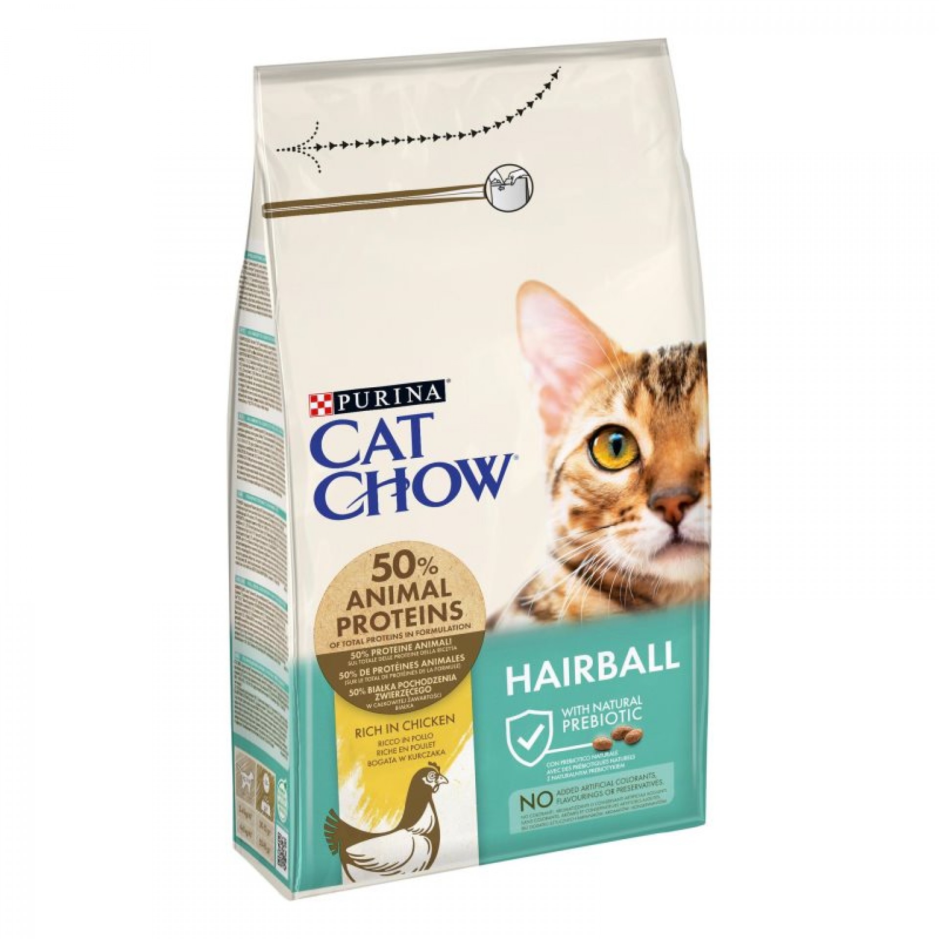 ALIMENTO SECO GATO CONTROLO BOLAS DE PÊLO 1,5 KG