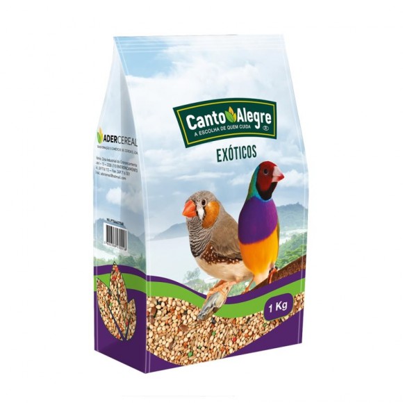 Alimento Pássaros Exóticos Mistura 1 KG CANTO ALEG Alimento Pássaros Exóticos Mistura 1 KG CANTO ALEG