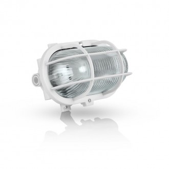 Olho Boi Oval Plastico 170Mm Branco
