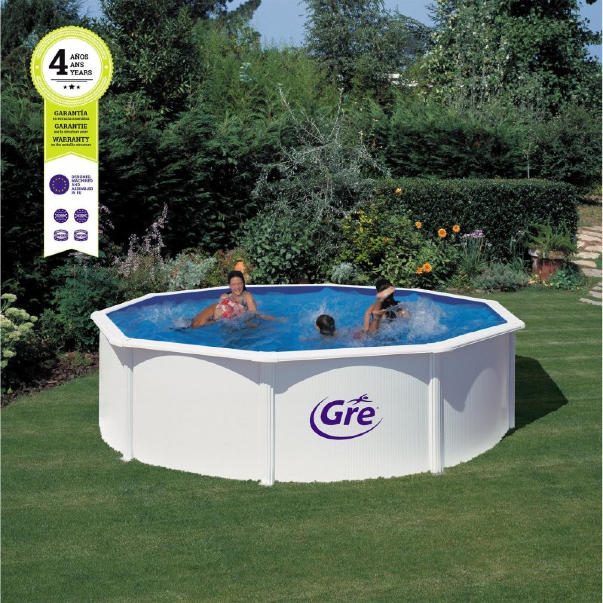 Piscina Filtro Areia 460X132 CM GRE