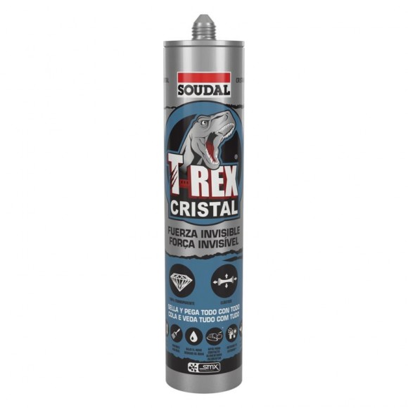 Silicone Cola Forte T-Rex Cristal SOUDAL 290ML Silicone Cola Forte T-Rex Cristal SOUDAL 290ML