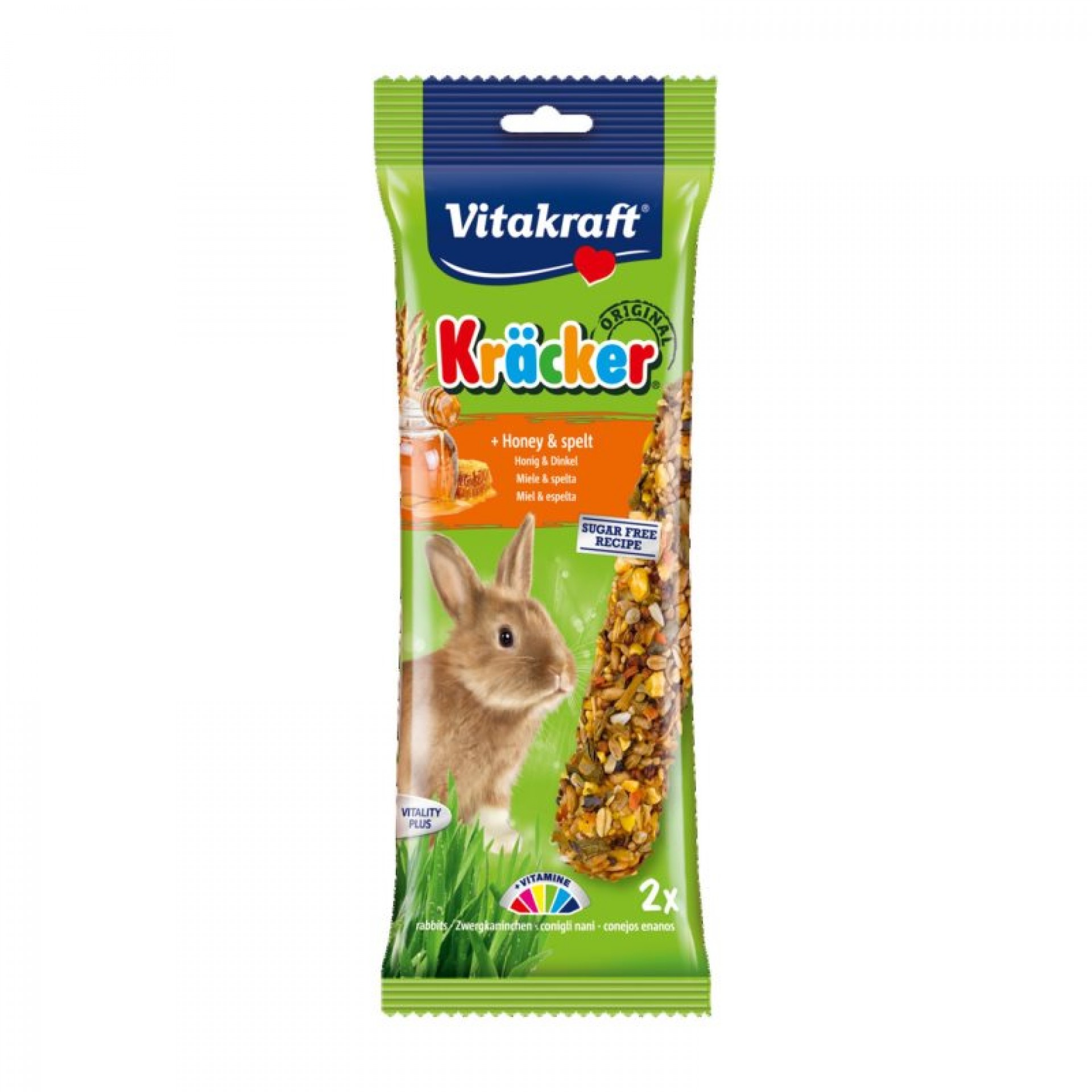 Snack P/Coelhos Anão Barritas Mel 2 UN VITAKRAFT